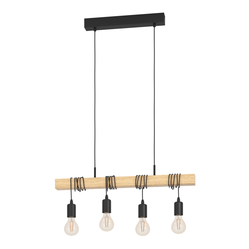 Eglo - Κρεμαστό φωτιστικό οροφής TOWNSHEND 4xE27/60W/230V