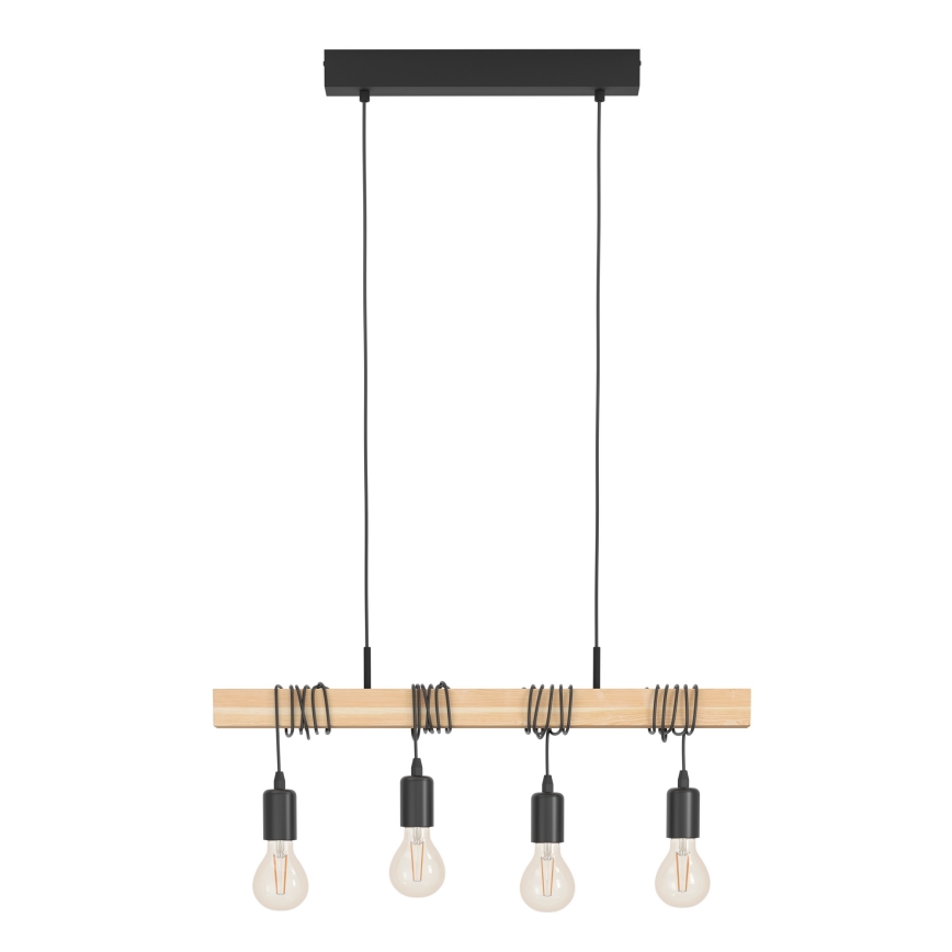 Eglo - Κρεμαστό φωτιστικό οροφής TOWNSHEND 4xE27/60W/230V