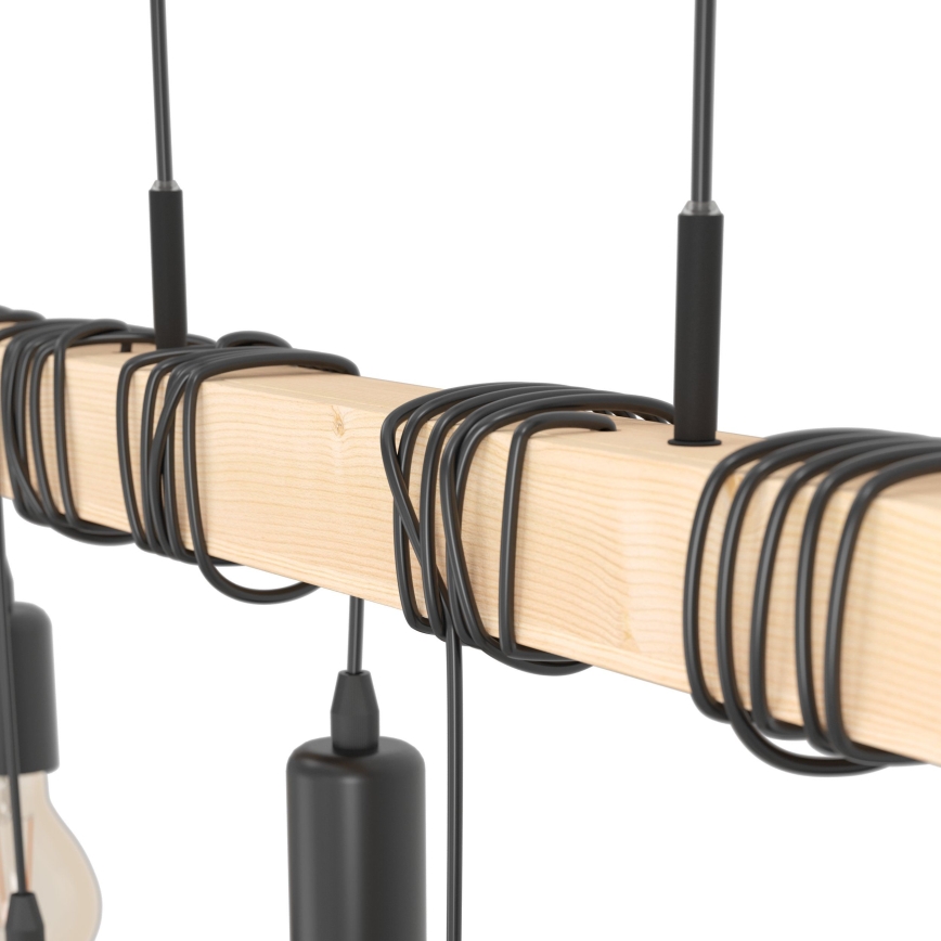 Eglo - Κρεμαστό φωτιστικό οροφής  TOWNSHEND 6xE27/60W/230V - FSC πιστοποιημένο