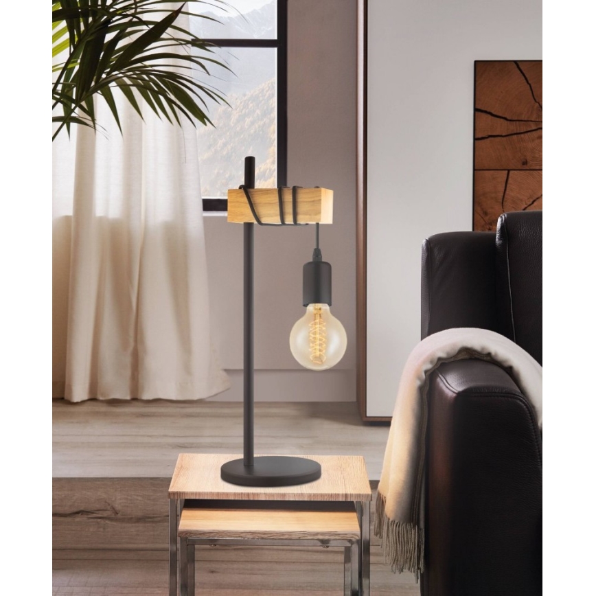 Eglo - Eπιτραπέζια λάμπα TOWNSHEND 1xE27/10W/230V - FSC πιστοποιημένο
