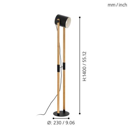 Eglo - Επιδαπέδιο φωτιστικό 1xE27/28W/230V