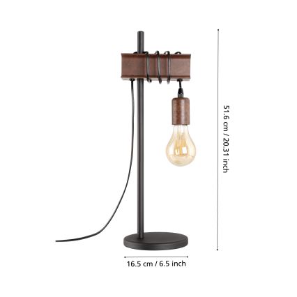 Eglo - Επιτραπέζια λάμπα TOWNSHEND 1xE27/10W/230V