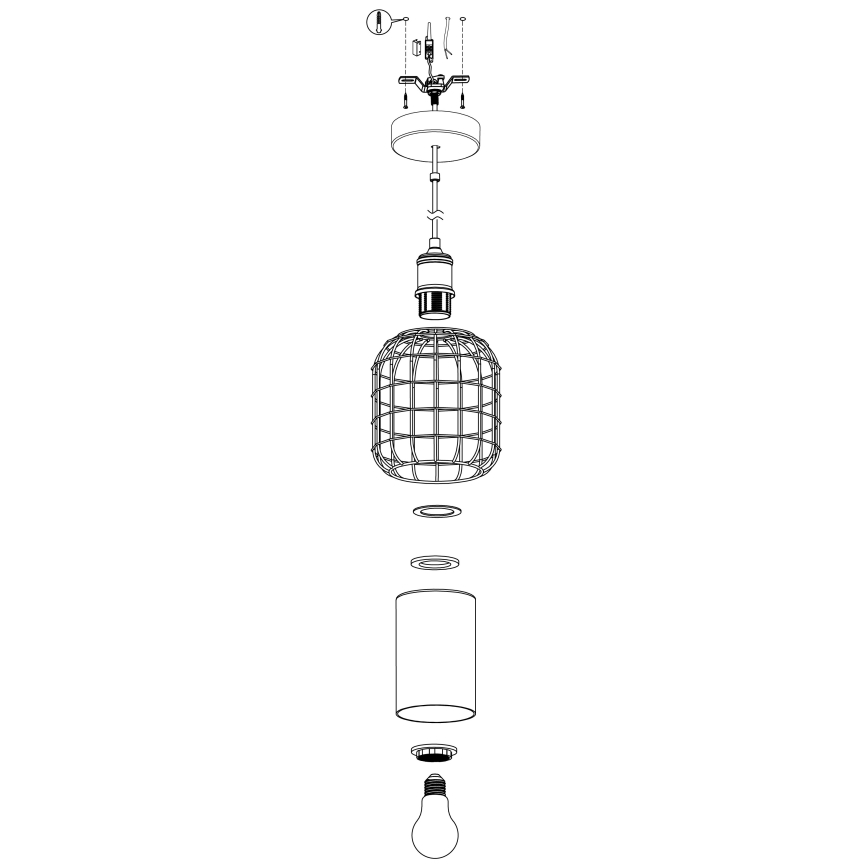 Eglo - Μονόφωτο κρεμαστό φωτιστικό 1xE27/40W/230V
