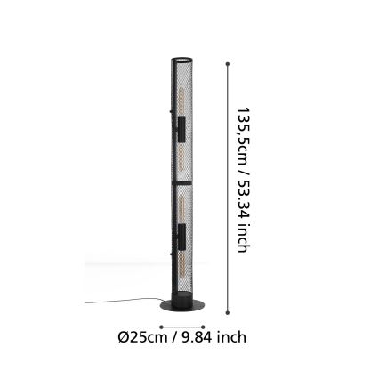 Eglo - Λάμπα δαπέδου 4xE27/40W/230V