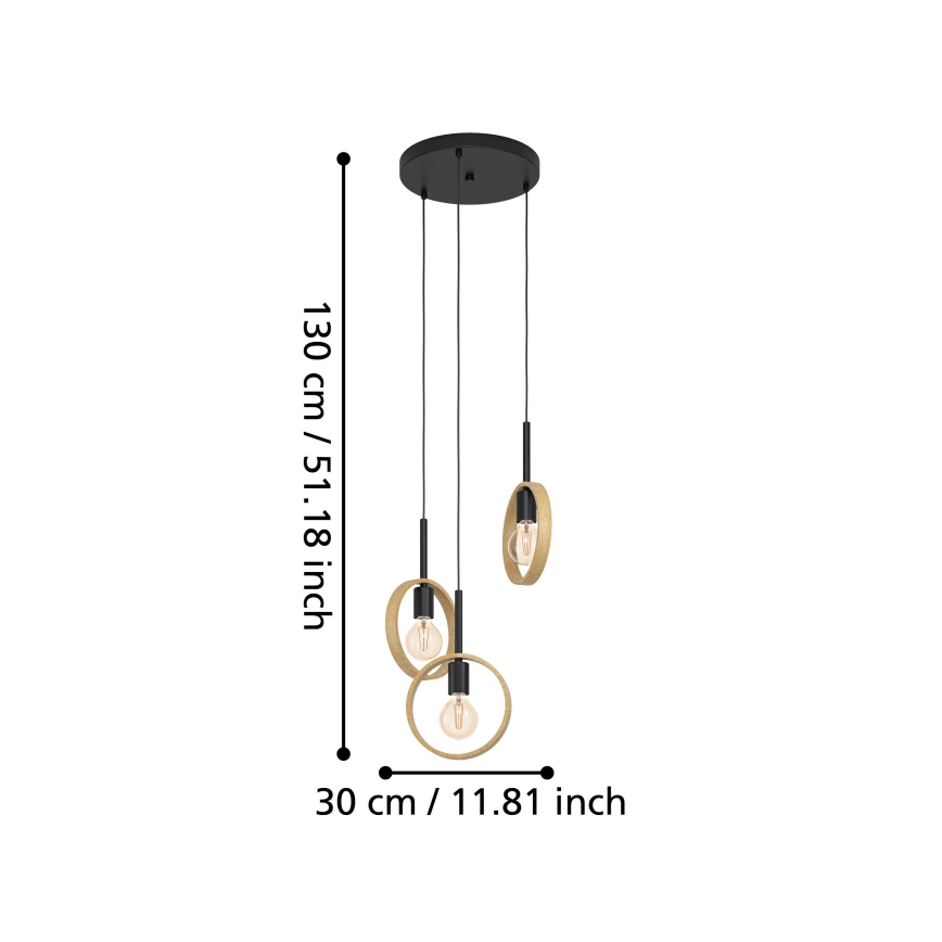 Eglo 43551 - Πολύφωτο κρεμαστό IPSDEN 3xE27/40W/230V