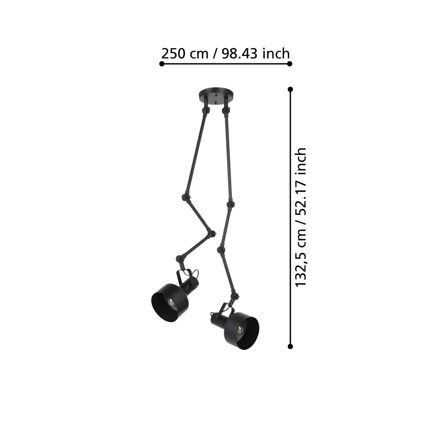 Eglo - Σποτ 2xE27/28W/230V