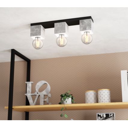 Eglo 43596 - Επιφανειακό φωτιστικό οροφής PRESTWICK 3xE27/40W/230V