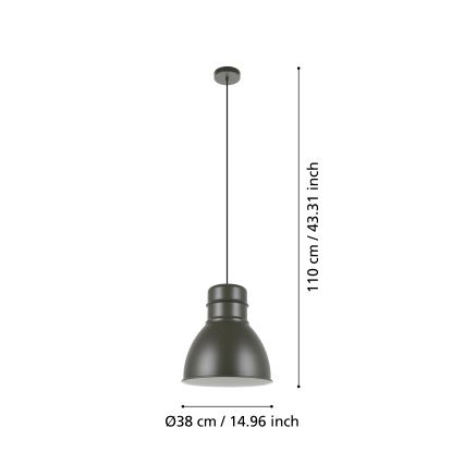 Eglo - Πολύφωτο κρεμαστό 1xE27/60W/230V γκρι