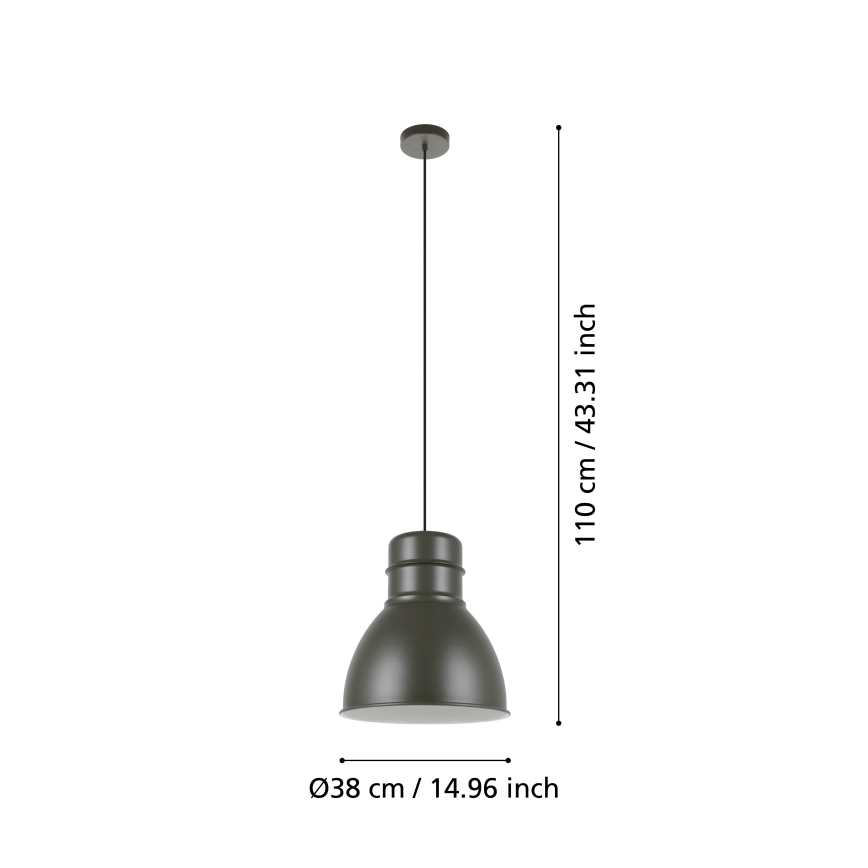 Eglo - Πολύφωτο κρεμαστό 1xE27/60W/230V γκρι