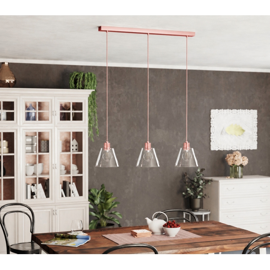 Eglo - Πολύφωτο κρεμαστό ράγα 3xE27/40W/230V