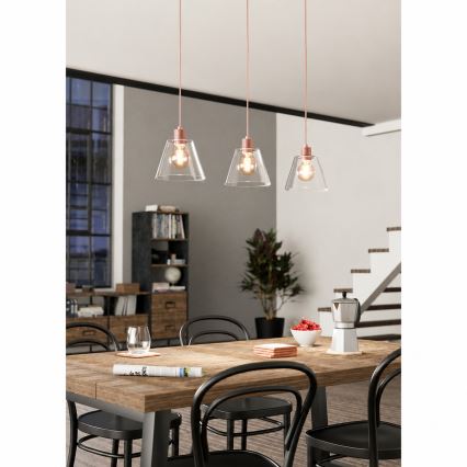 Eglo - Πολύφωτο κρεμαστό ράγα 3xE27/40W/230V