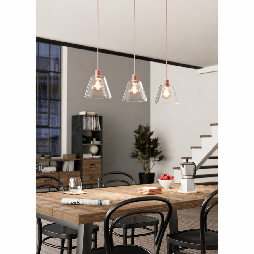 Eglo - Πολύφωτο κρεμαστό ράγα 3xE27/40W/230V