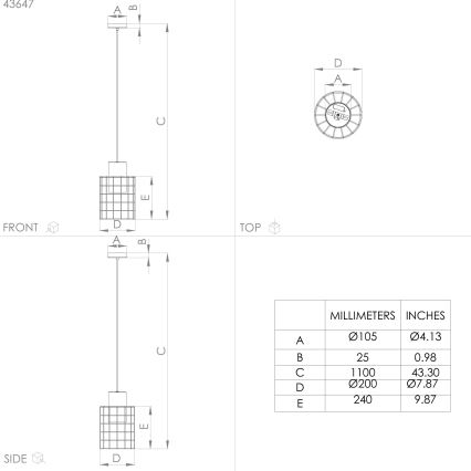 Eglo - Πολύφωτο κρεμαστό 1xE27/40W/230V δ. 20 cm ασημί