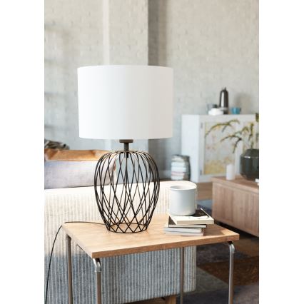 Eglo - Επιτραπέζια λάμπα 1xE27/40W/230V λευκό