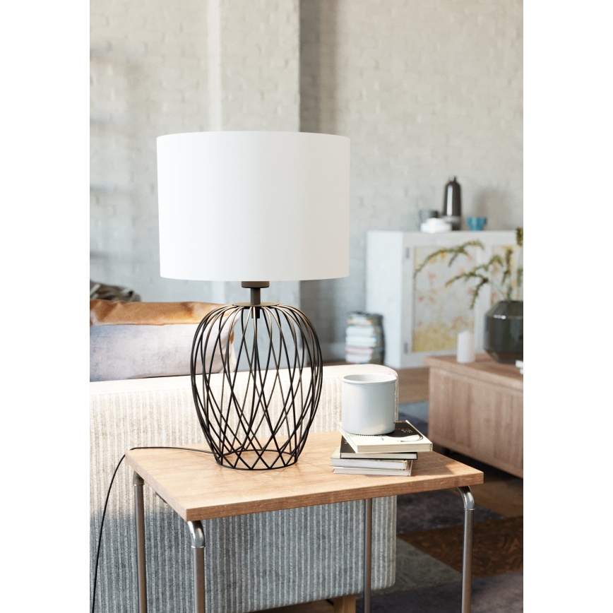 Eglo - Επιτραπέζια λάμπα 1xE27/40W/230V λευκό