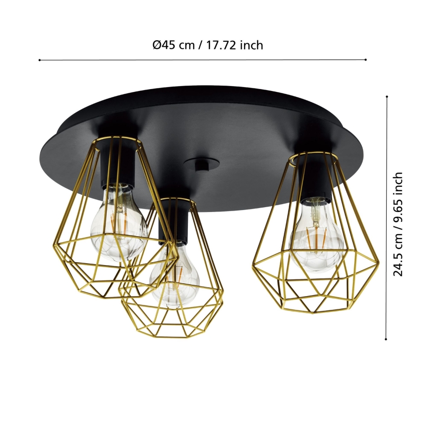 Eglo - Φωτιστικό οροφής 3xE27/40W/230V