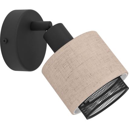 Eglo - Σποτ τοίχου 1xE14/40W/230V μαύρο/μπεζ