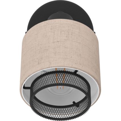 Eglo - Σποτ τοίχου 1xE14/40W/230V μαύρο/μπεζ