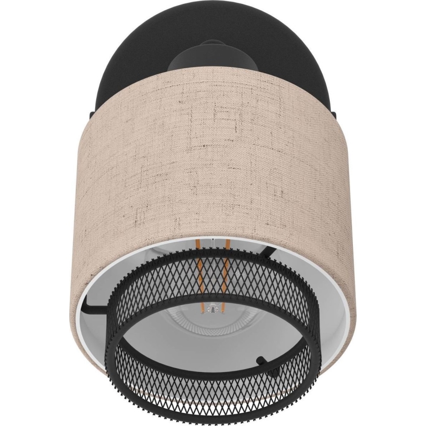 Eglo - Σποτ τοίχου 1xE14/40W/230V μαύρο/μπεζ