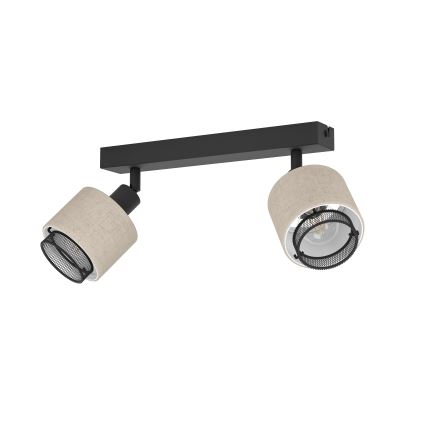 Eglo - Φωτιστικό τοίχου 2xE14/40W/230V μαύρο/μπεζ