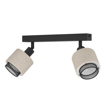 Eglo - Φωτιστικό τοίχου 2xE14/40W/230V μαύρο/μπεζ
