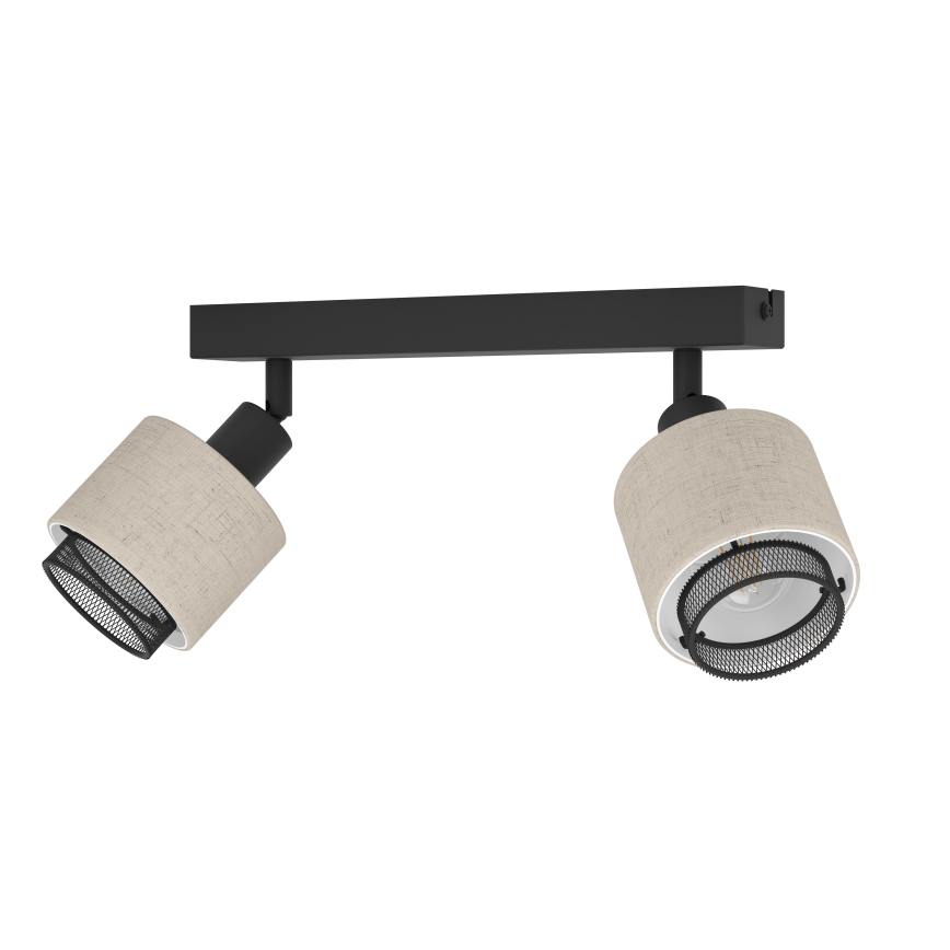 Eglo - Φωτιστικό τοίχου 2xE14/40W/230V μαύρο/μπεζ