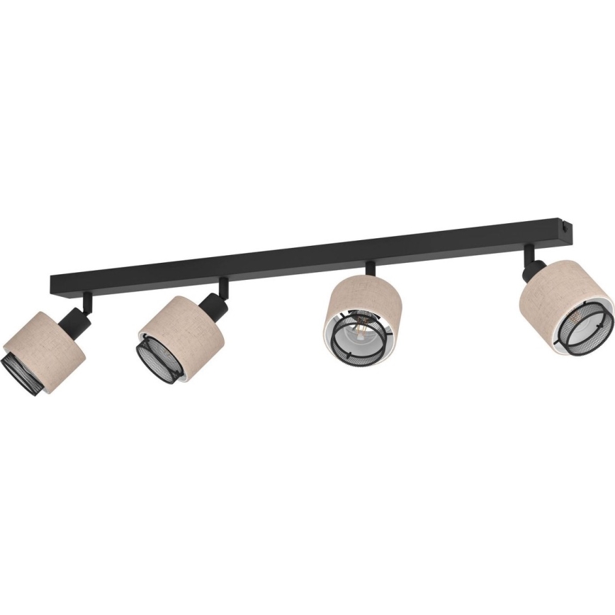 Eglo - Φωτιστικό σποτ 4xE14/40W/230V μαύρο/μπεζ