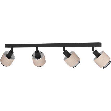 Eglo - Φωτιστικό σποτ 4xE14/40W/230V μαύρο/μπεζ