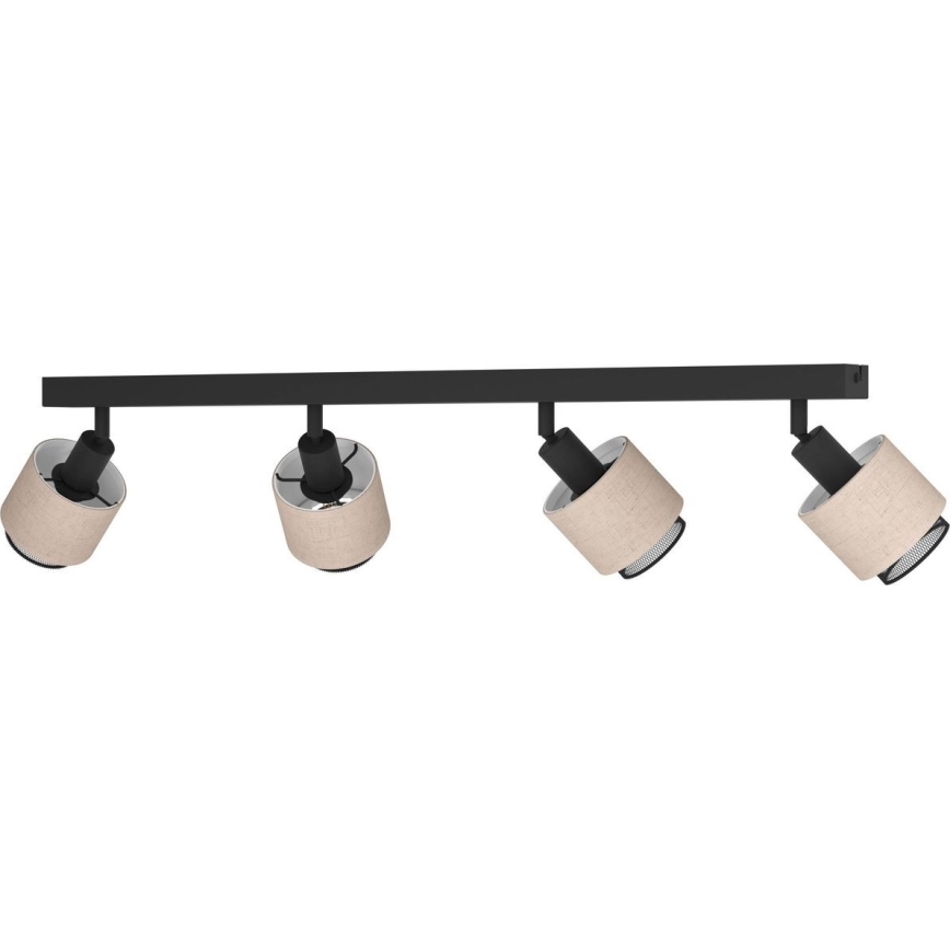 Eglo - Φωτιστικό σποτ 4xE14/40W/230V μαύρο/μπεζ