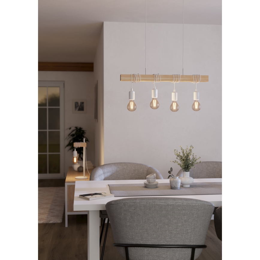 Eglo - Κρεμαστό φωτιστικό οροφής TOWNSHEND 4xE27/60W/230V