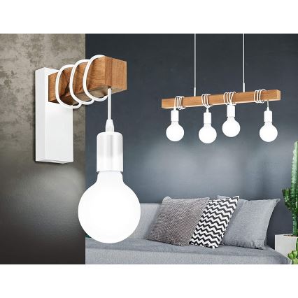 Eglo - Κρεμαστό φωτιστικό οροφής TOWNSHEND 4xE27/60W/230V