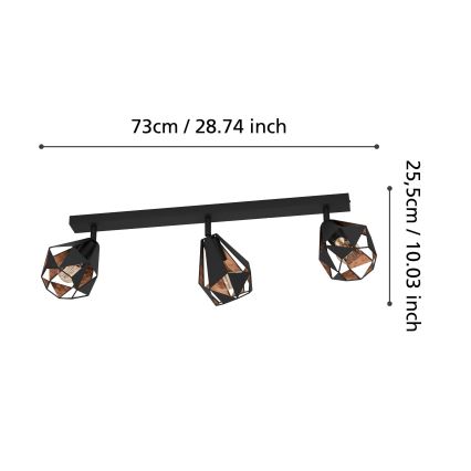 Eglo - Φωτιστικό σποτ 3xE27/40W/230V