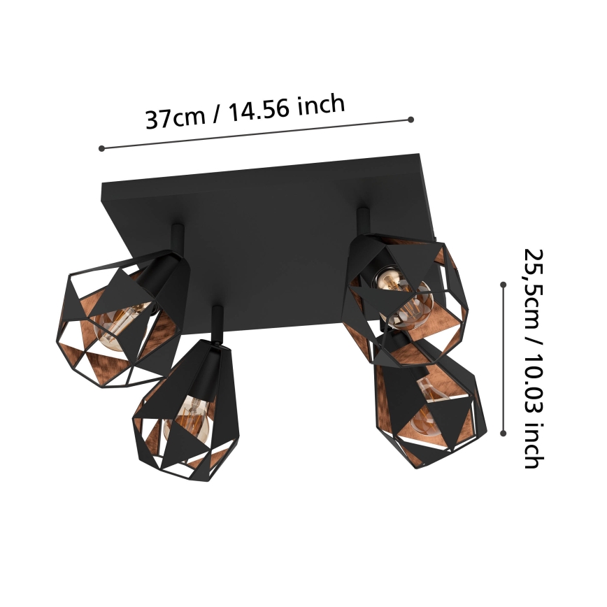 Eglo - Φωτιστικό σποτ 4xE27/40W/230V