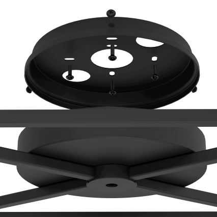 Eglo - Φωτιστικό οροφής 5xE27/40W/230V μαύρο