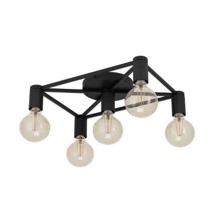 Eglo - Φωτιστικό οροφής 5xE27/40W/230V μαύρο