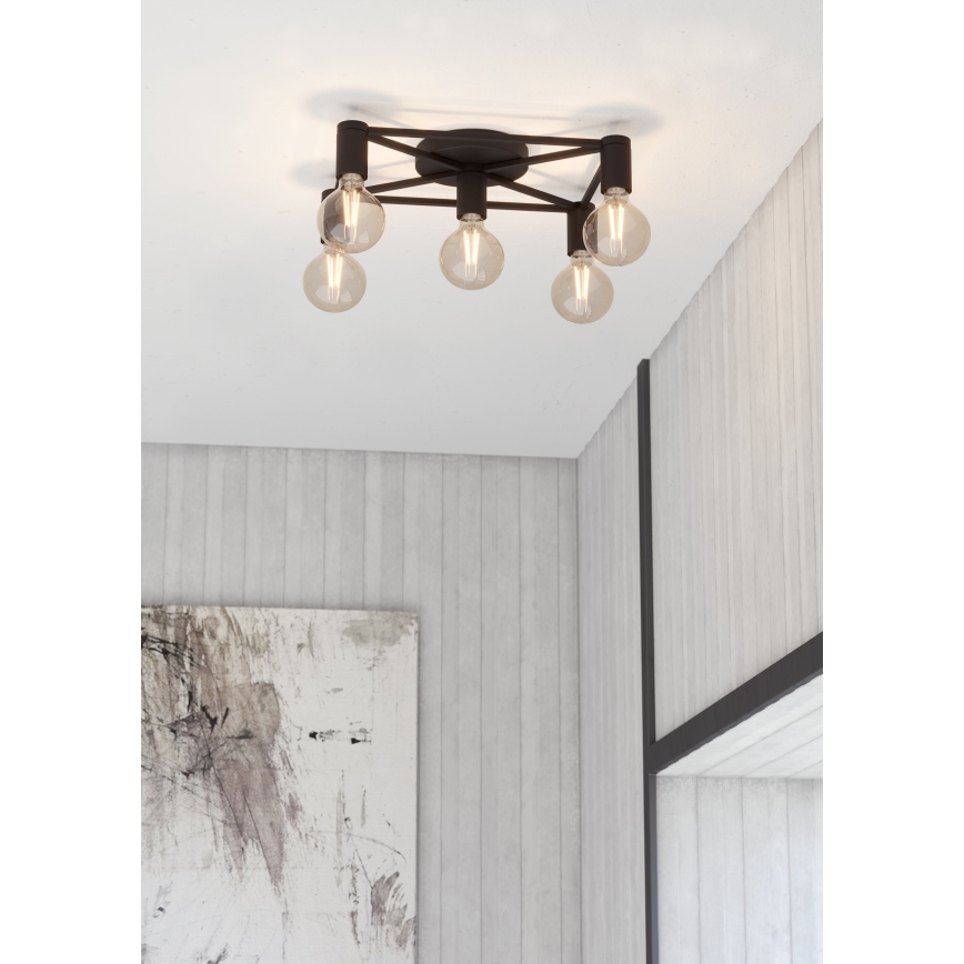 Eglo - Φωτιστικό οροφής 5xE27/40W/230V μαύρο