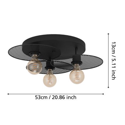 Eglo - Φωτιστικό οροφής 3xE27/40W/230V