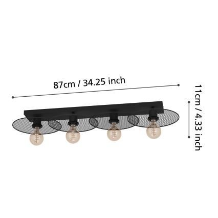 Eglo - Φωτιστικό οροφής 4xE27/40W/230V