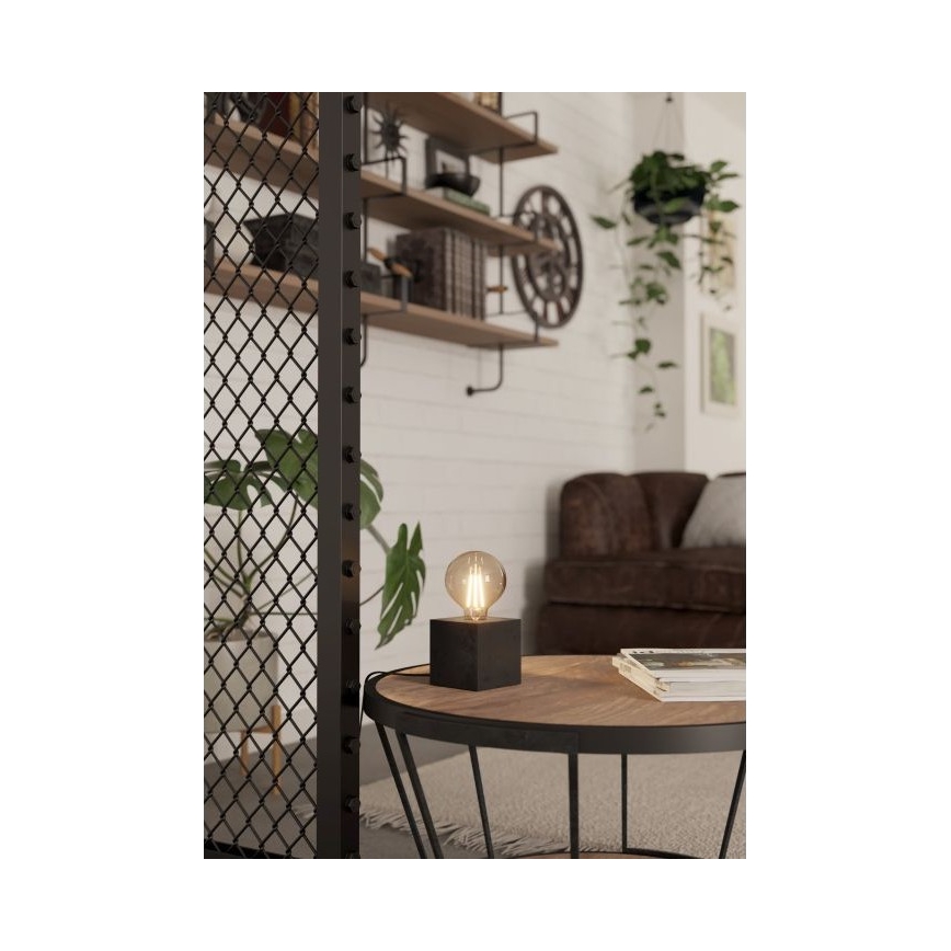 Eglo - Eπιτραπέζια λάμπα 1xE27/40W/230V ανθρακί