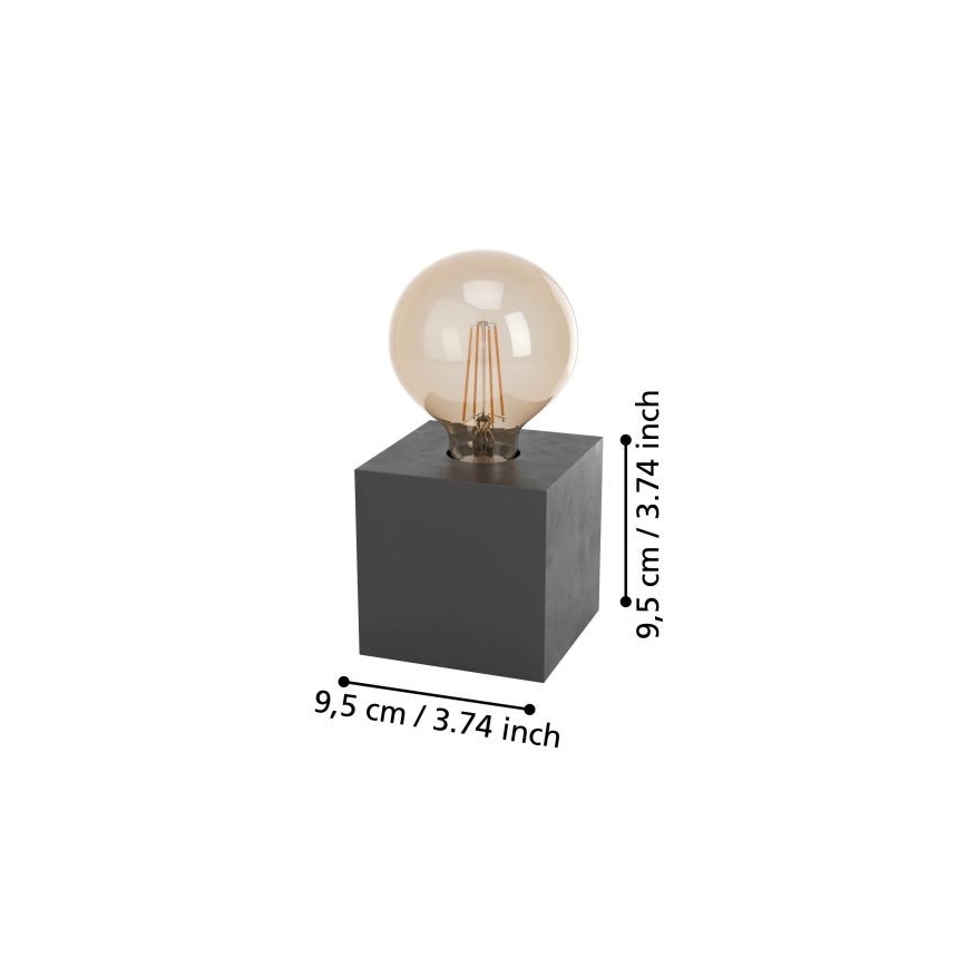 Eglo - Eπιτραπέζια λάμπα 1xE27/40W/230V ανθρακί