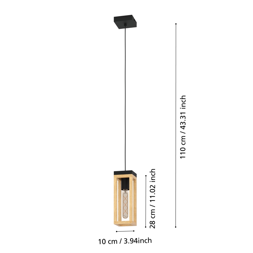 Eglo - Κρεμαστό φωτιστικό οροφής μονόφωτο 1xE27/40W/230V