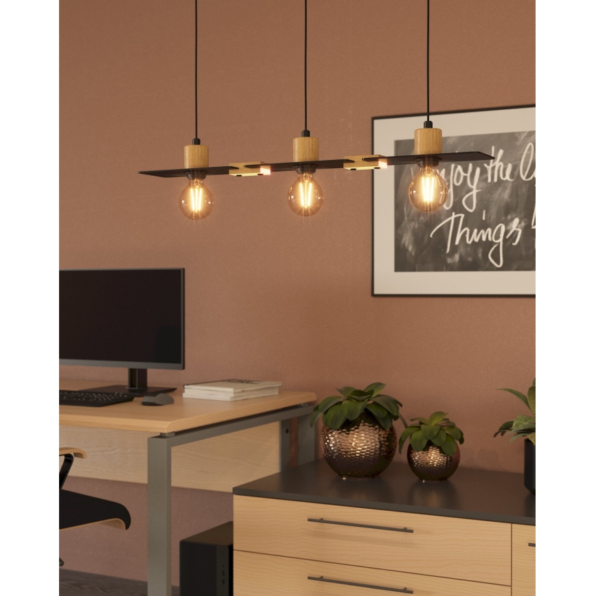 Eglo -  Κρεμαστό φωτιστικό οροφής ράγα 3xE27/40W/230V