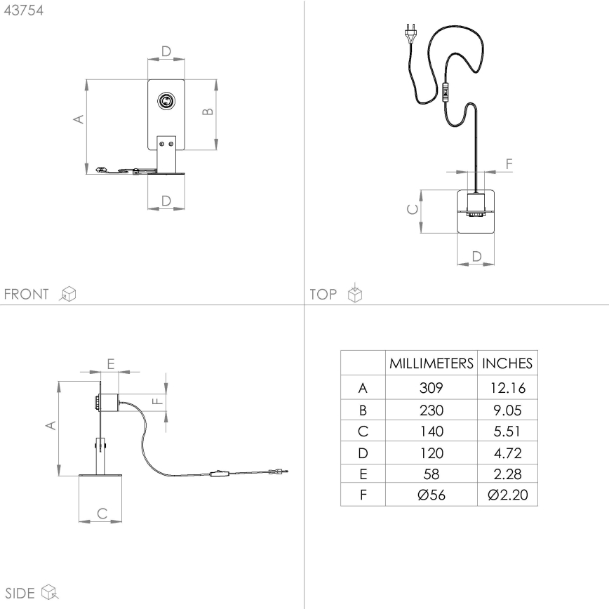 Eglo - Eπιτραπέζια λάμπα 1xE27/40W/230V