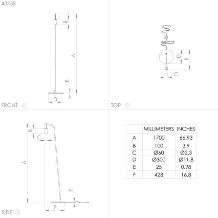 Eglo - Επιδαπέδια λάμπα 1xE27/40W/230V