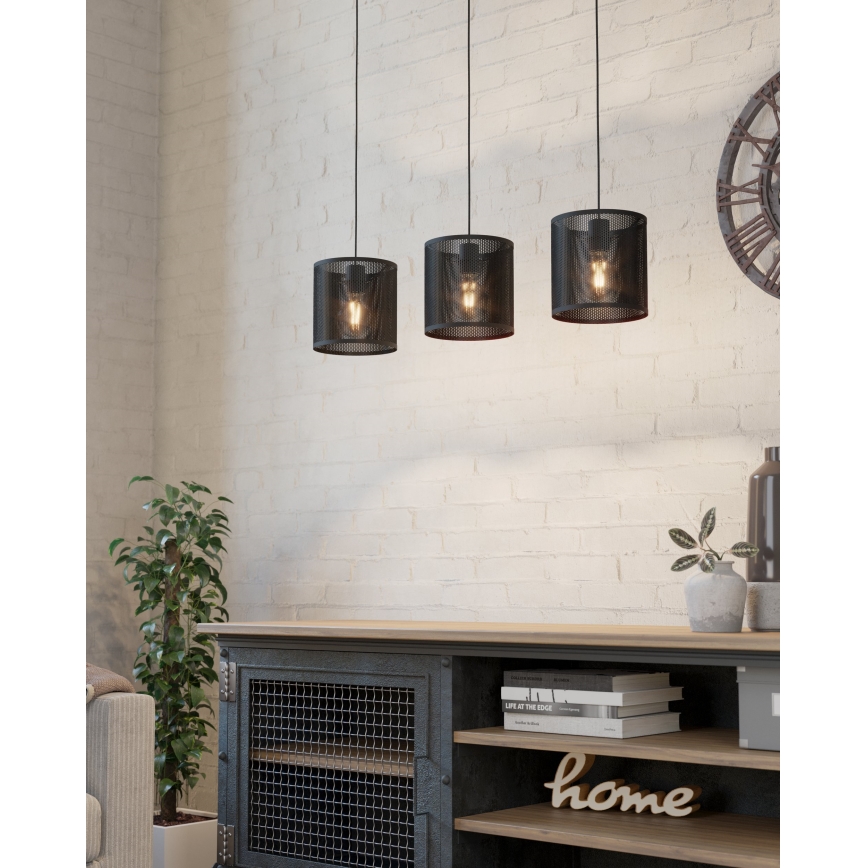 Eglo - Κρεμαστό φωτιστικό οροφής 3xE27/40W/230V