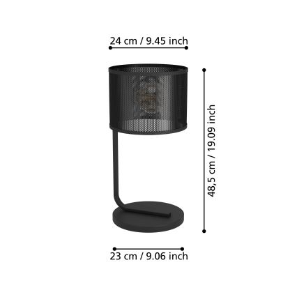 Eglo 43797 - Eπιτραπέζιο φωτιστικό MANBY 1xE27/40W/230V