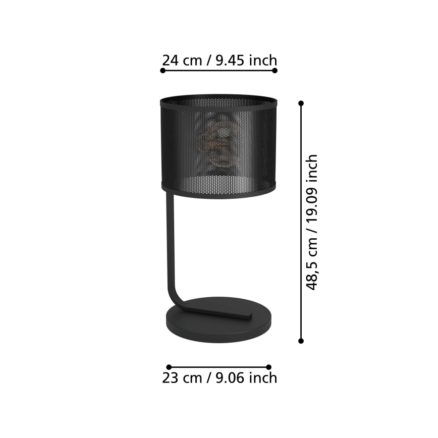 Eglo 43797 - Eπιτραπέζιο φωτιστικό MANBY 1xE27/40W/230V