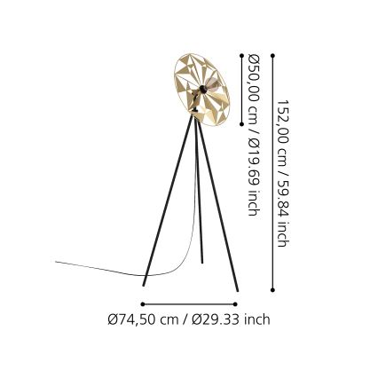 Eglo - Επιδαπέδια λάμπα 1xE27/40W/230V