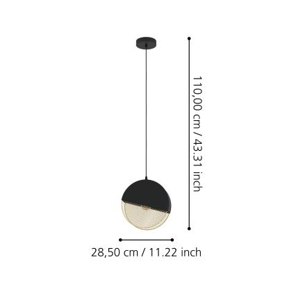 Eglo - Κρεμαστό φωτιστικό οροφής 1xE27/40W/230V