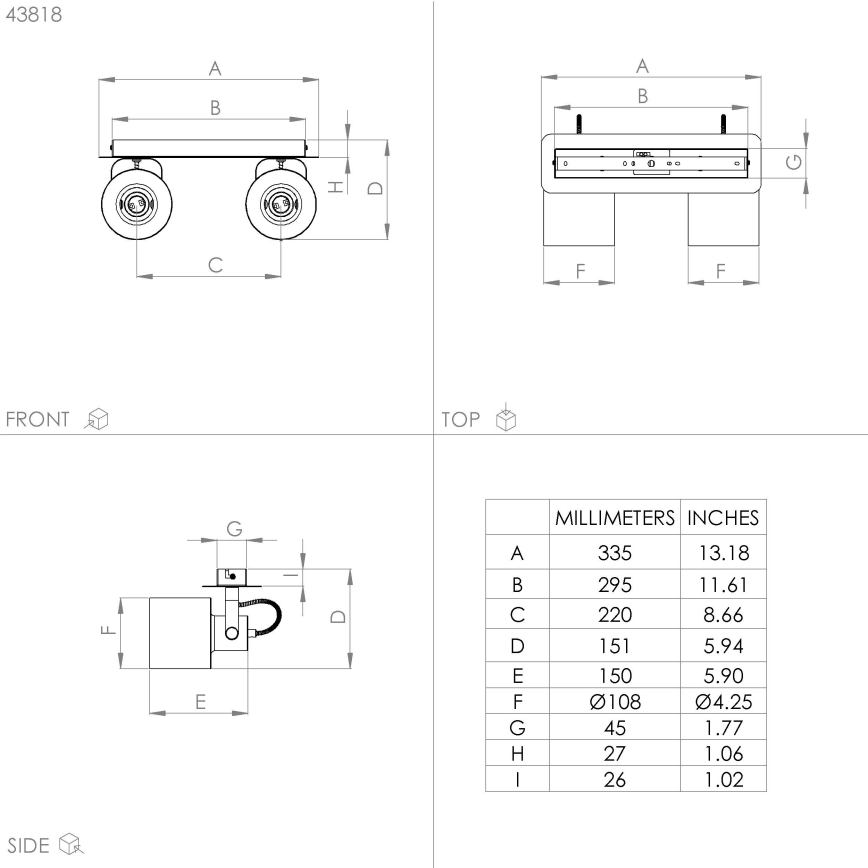 Eglo - Σποτ φωτιστικό 2xE27/40W/230V